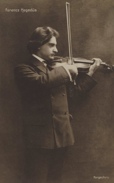 Ferencz Hegedus, węgierski skrzypek autorstwa Austrian Photographer