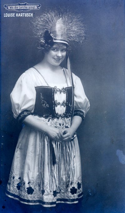 Louise Kartousch, austriacka śpiewaczka operowa (zdjęcie czarno-białe) autorstwa Austrian Photographer