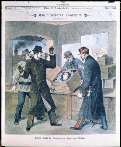 A Terrible Cargo, pierwsza strona Illustrierte Zeitung, marzec 1897 autorstwa Austrian School