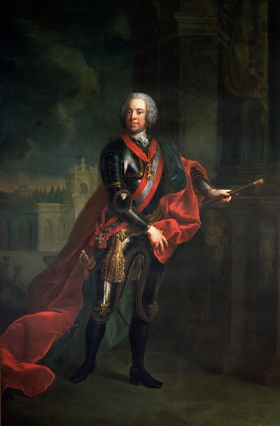 Hrabia Leopold Joseph von Daun (1705-66), feldmarszałek i austriacki wódz naczelny podczas wojny siedmioletniej, pokonując Fryderyka Wielkiego podczas oblężenia Kolina autorstwa Austrian School