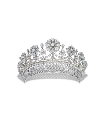Kochert Antique Diamond Tiara (diament, srebro i złoto) autorstwa Austrian School