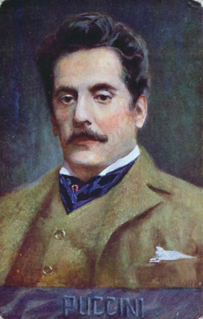 Pocztówka portret Giacomo Pucciniego, ok. 1910-15 autorstwa Austrian School