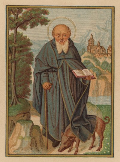 S Antonius (chromolitho) autorstwa Austrian School