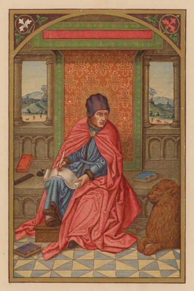 S Marcus Ev (chromolitho) autorstwa Austrian School