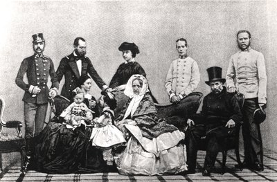 Austriacka rodzina cesarska, 1860 autorstwa Austrian School