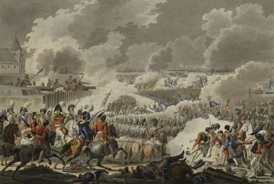Bitwa pod Waterloo, 18 czerwca 1815 r., wydana przez Artaria and Co, ok. 1820 r. (akwaforta barwna) autorstwa Austrian School