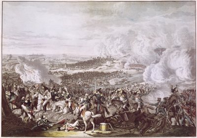 Ucieczka Napoleona (1769-1821) po bitwie pod Waterloo, 18 czerwca 1815, ok. 1815-30 autorstwa Austrian School