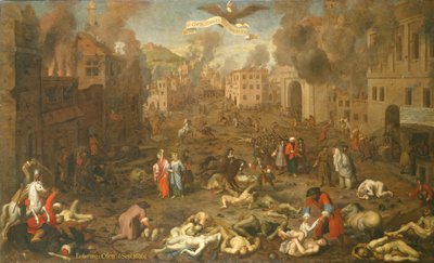 Szturm na Ofen 6 września 1686 (olej na desce) autorstwa Austrian School