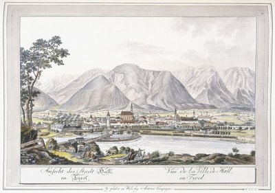 Widok Hall w Tyrolu, 1779-1792 autorstwa Austrian School