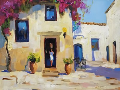 Wejście do wioski Bougainvillea autorstwa Avanesova Elena
