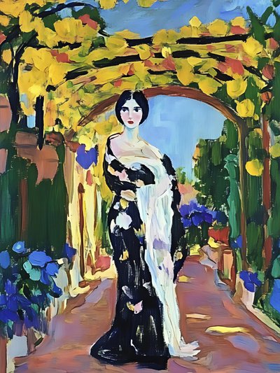 Elegancki ogród dla pań autorstwa Avanesova Elena