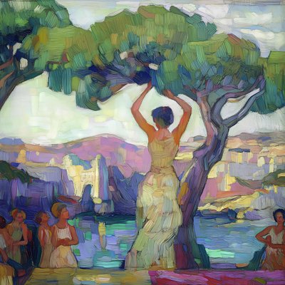 Idylliczny letni taniec autorstwa Avanesova Elena