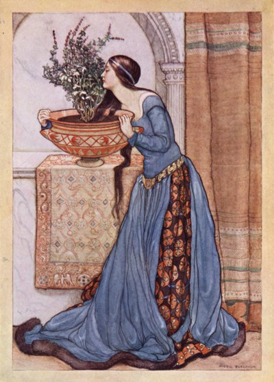 John Keats: Isabella, czyli garnek bazylii (kolor lito) autorstwa Averil Mary Burleigh