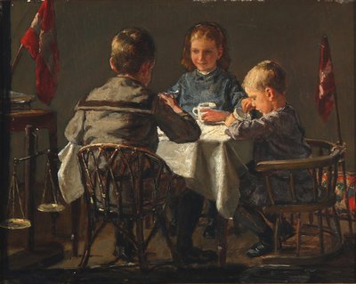 Troje dzieci artysty autorstwa Axel Helsted