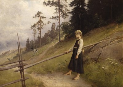 Dairymaid (olej na płótnie) autorstwa Axel Hjalmar Ender