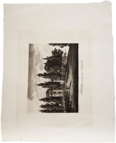 Hoboken naprzeciwko Nowego Jorku, z atlasu Stanów Zjednoczonych, 1824 (akwatinta) autorstwa Axel Leonhard Klinckowström