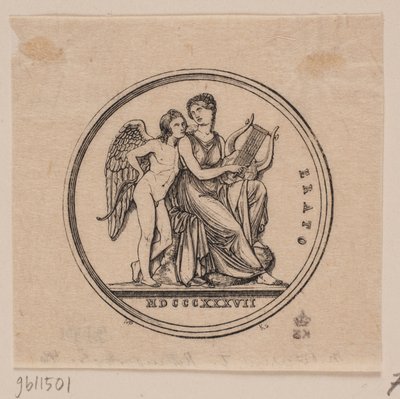 Medal z wykonaniem Erato autorstwa Axel Theodor Kittendorff