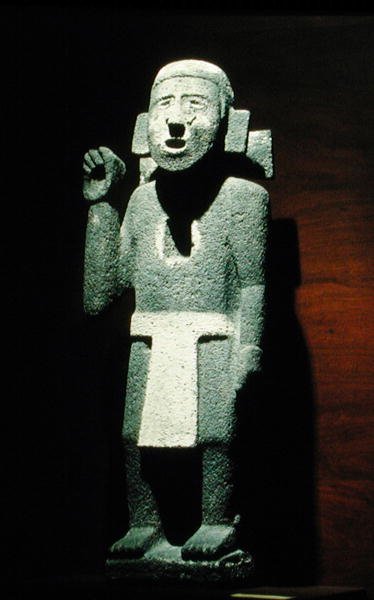 Chorąży, późny okres postklasyczny (1300-1521) (kamień malowany) autorstwa Aztec Aztec