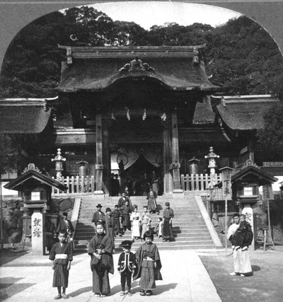 Świątynia Osua, Nagasaki, Japonia, 1901. autorstwa B. L. Singley