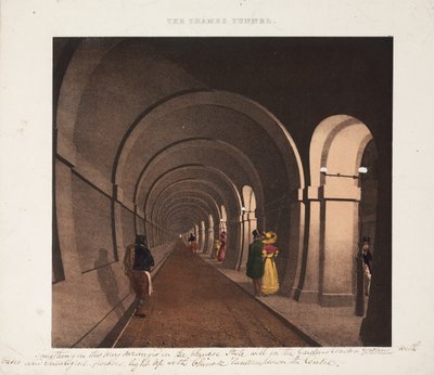 Tunel Tamizy, grawerowany przez J.D. Hardinga, c.1835 autorstwa B. after Dixie