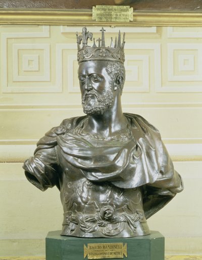 Popiersie portretowe Kosmy I Medyceusza (1519-74) ok. 1557 (brąz) autorstwa Baccio Bandinelli