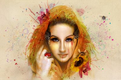 Pełen życia portret fantasy autorstwa Baden Bowen