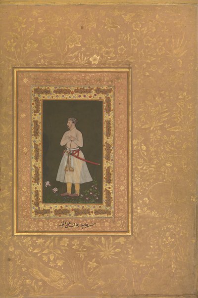 Portret Jahangira Bega, Jansipar Khan, folio z albumu Szahdżahan, ok. 1900 r. 1627 autorstwa Balchand