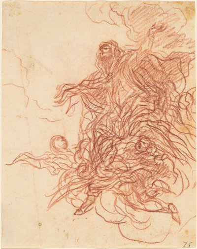 Wniebowzięcie Najświętszej Marii Panny, ok. 1667 (czerwona kreda na papierze) autorstwa Baldassare Franceschini