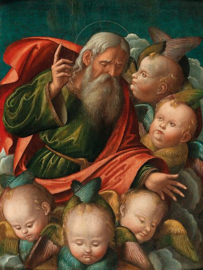 Bóg Ojciec w otoczeniu aniołów, 1510s. autorstwa Baldassarre Carrari the Younger