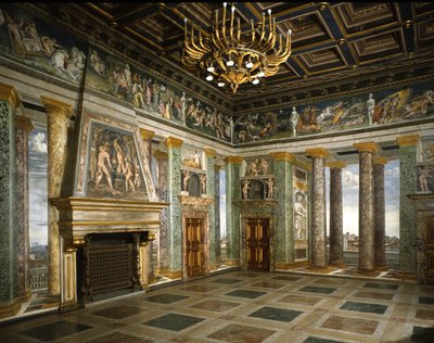 Sala Perspektyw (fresk) autorstwa Baldassarre Peruzzi