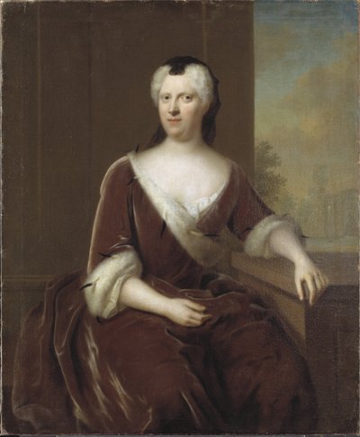 Princesse Albertine Frederique de Bade Durlach - Portret margrabiny Albertiny Frederica z Baden-Durlach (1682-1755), autorstwa Dennera, Balthasara (1685-1749). Olej na płótnie. Wymiar: 124x102 cm. Muzeum Narodowe w Sztokholmie autorstwa Balthasar Denner
