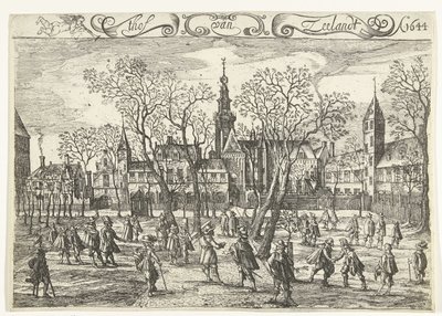 Dwór Zelandii w Middelburgu, 1644 thof van Zeelandt Ao. 1644 (tytuł na obiekcie) autorstwa Balthasar Florisz. van Berckenrode