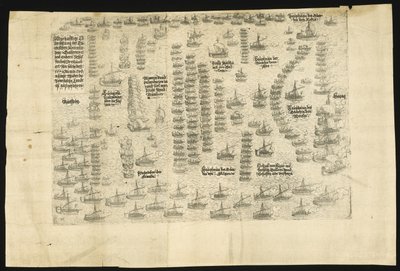 Bitwa pod Lepanto 7 października 1571, 1571 autorstwa Balthasar Jenichen