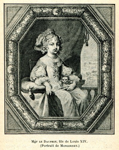 Cabanès, Edukacja książąt005 Delfin, syn Ludwika XIV autorstwa Balthasar Moncornet