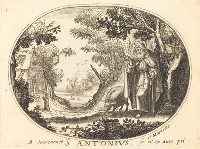 Święty Antoni autorstwa Balthasar Moncornet