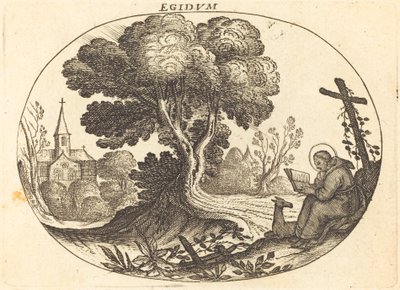 Święty Egidiusz i łania autorstwa Balthasar Moncornet