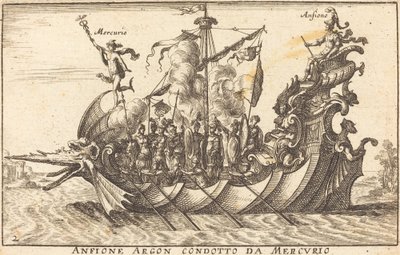Amfion argonowy prowadzony przez Mercury autorstwa Balthasar Moncornet after Remigio Cantagallina