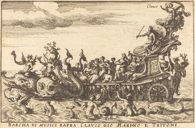 Łódź muzyków rapry Clauco bóg Marino i Tritoni autorstwa Balthasar Moncornet after Remigio Cantagallina