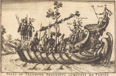 Peleus i Talamone Argonauci dowodzeni przez Tethys autorstwa Balthasar Moncornet after Remigio Cantagallina