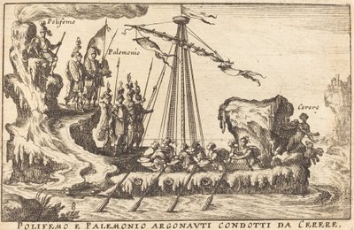 Polifem i Palemonio Argonauti pod wodzą Ceres autorstwa Balthasar Moncornet after Remigio Cantagallina