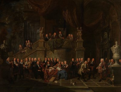 Прием Яна Карела де Гордеса в guildhallpolish autorstwa Balthasar van den Bossche