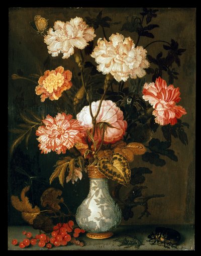 Wazon z kwiatami, 1620-1629 autorstwa Balthasar van der Ast