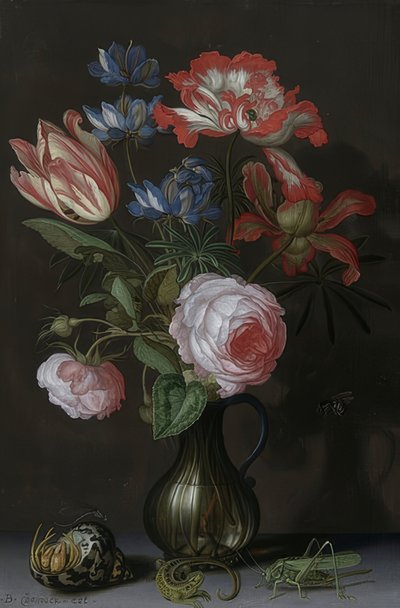 Martwa natura z kwiatami. około 1630 autorstwa Balthasar van der Ast