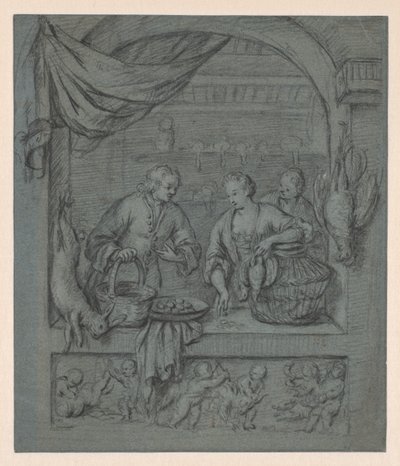 Sprzedawca ptaków autorstwa Balthasar van der Ast