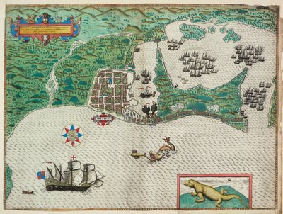 Mapa Cartageny autorstwa Baptista Boazio