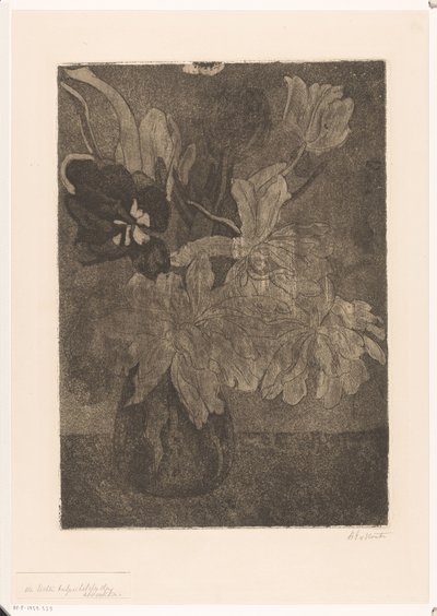 Wazon z tulipanami autorstwa Barbara Elisabeth van Houten (signed by artist)
