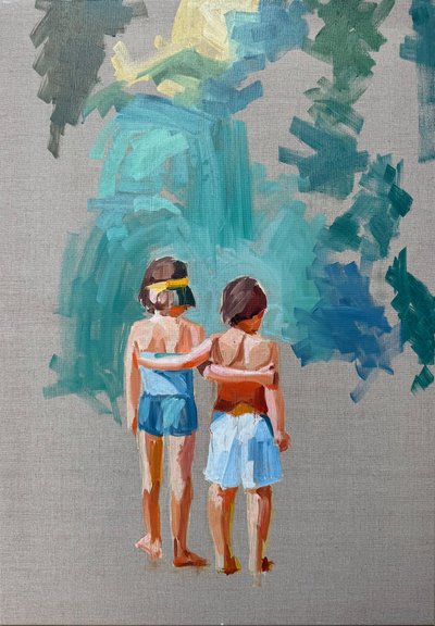 Bittersweet 2, 2025, olej na płótnie lnianym autorstwa Barbara Hoogeweegen