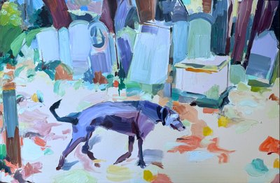 John, 2024, olej na panelu autorstwa Barbara Hoogeweegen