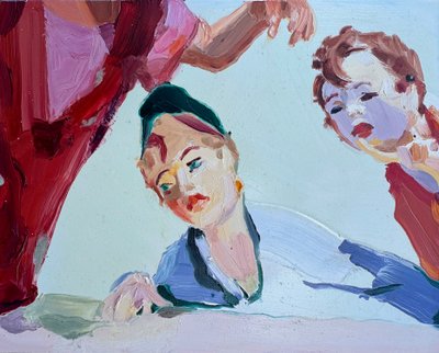 ceramika 2, 2024, olej na panelu autorstwa Barbara Hoogeweegen