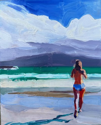 County Kerry, 2023, olej na panelu autorstwa Barbara Hoogeweegen